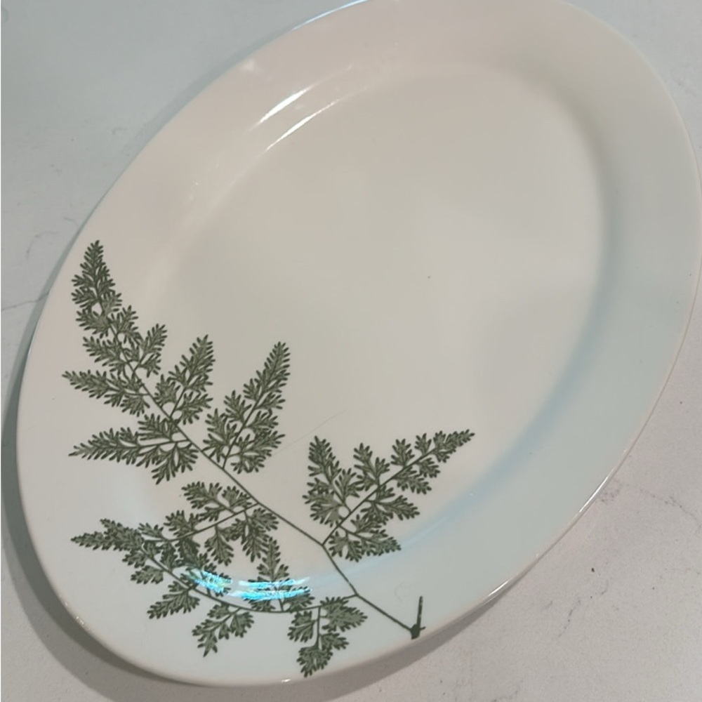 Elegant‎ White and Green Botanical Serveware